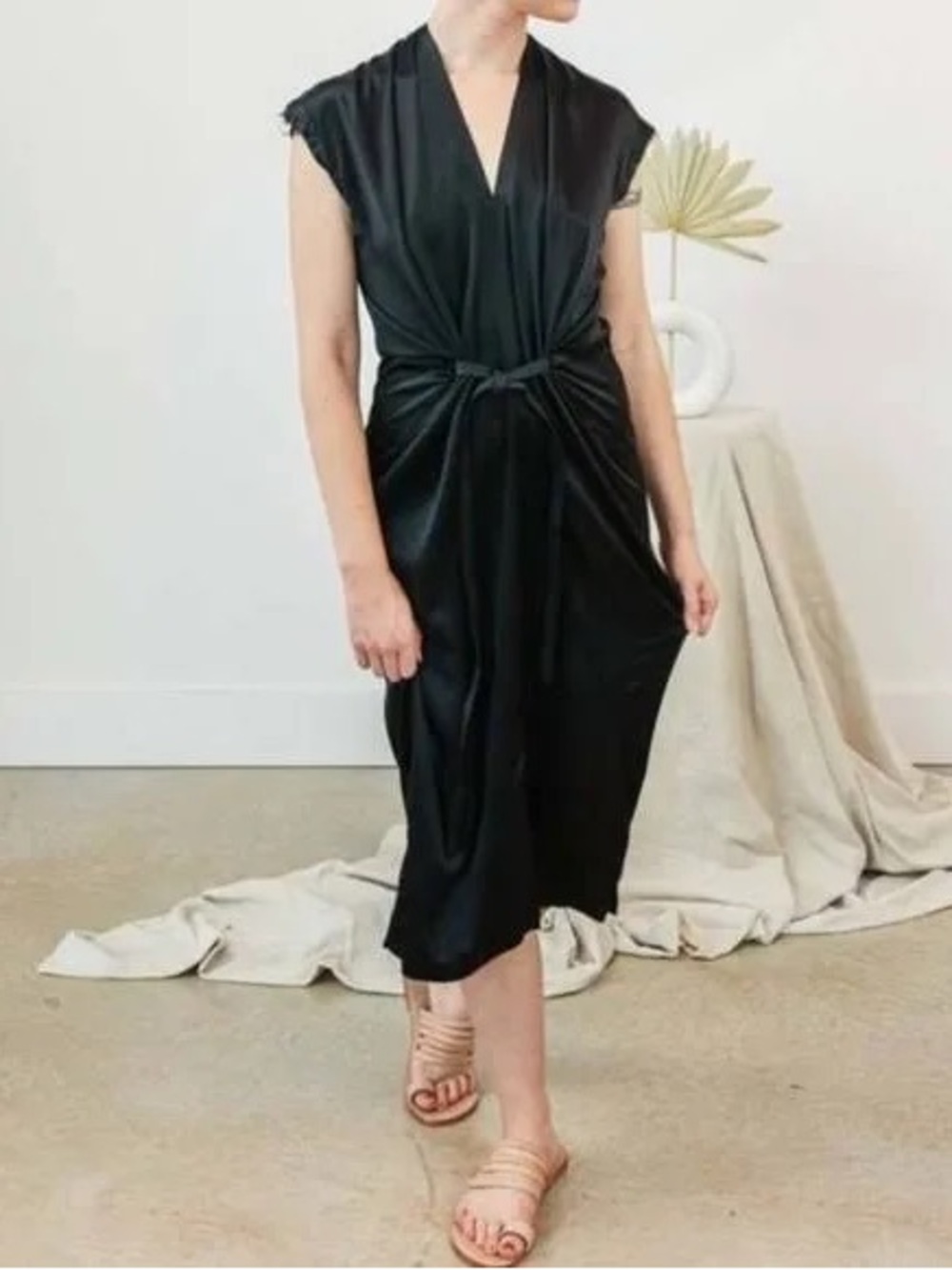 Miranda Bennett Studio Knot Dress in Silk Charmeuse